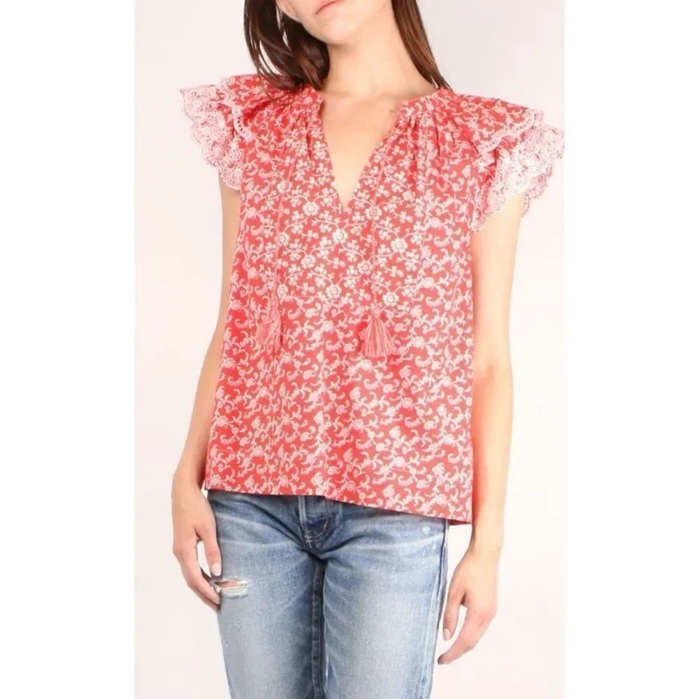 Ulla Johnson Elm Top  in Poppy Floral Size 6